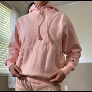 BABY PINK CHAMPION HOODIE